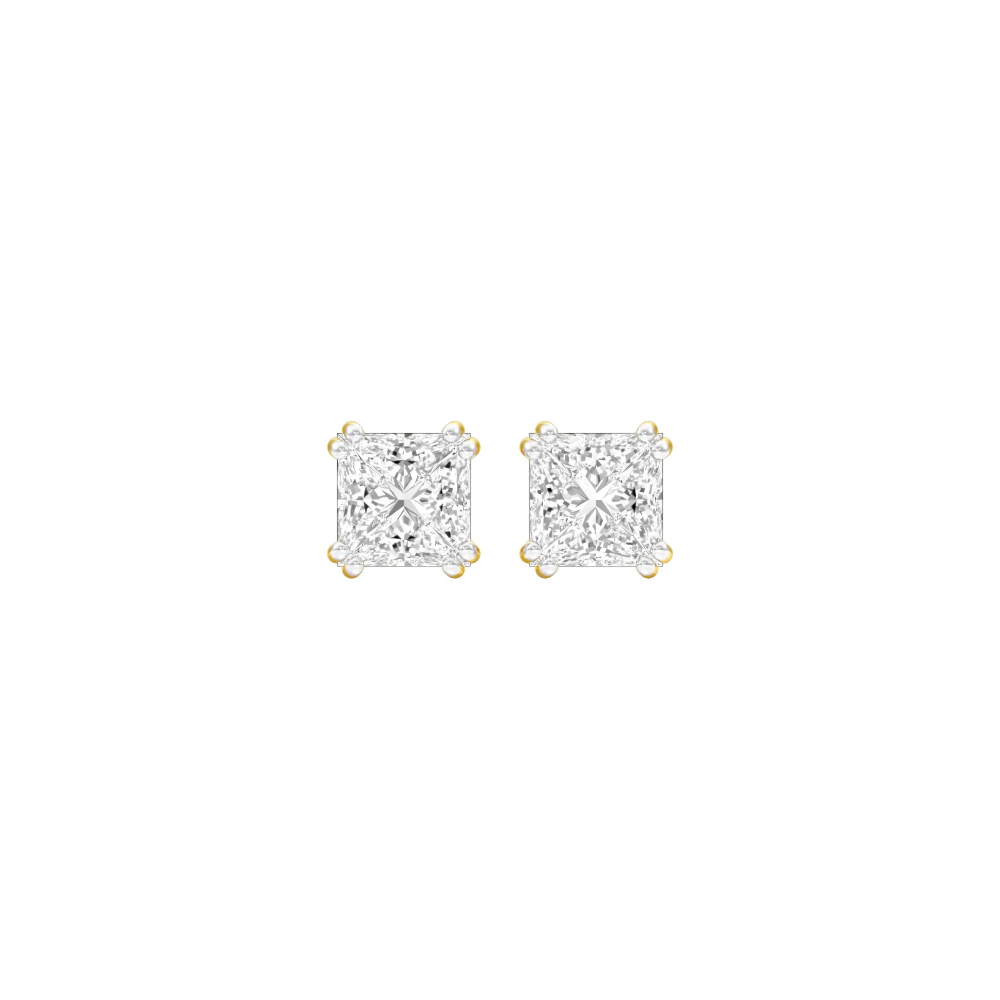 Sharp Spark Diamond Stud Earrings 18 KT / Yellow Gold