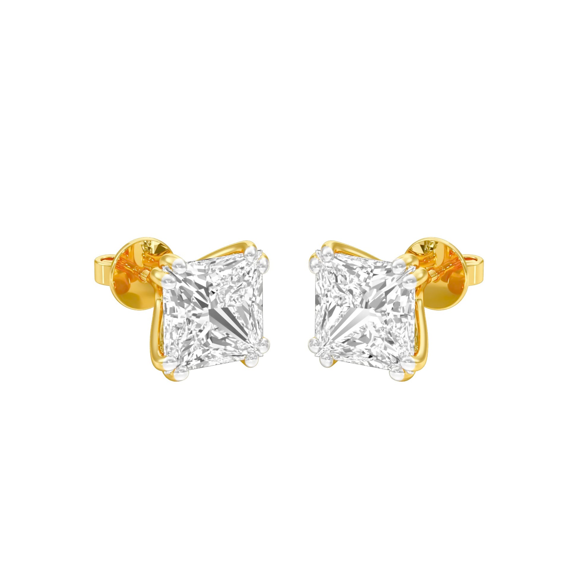 Sharp Spark Diamond Stud Earrings 18 KT / Yellow Gold