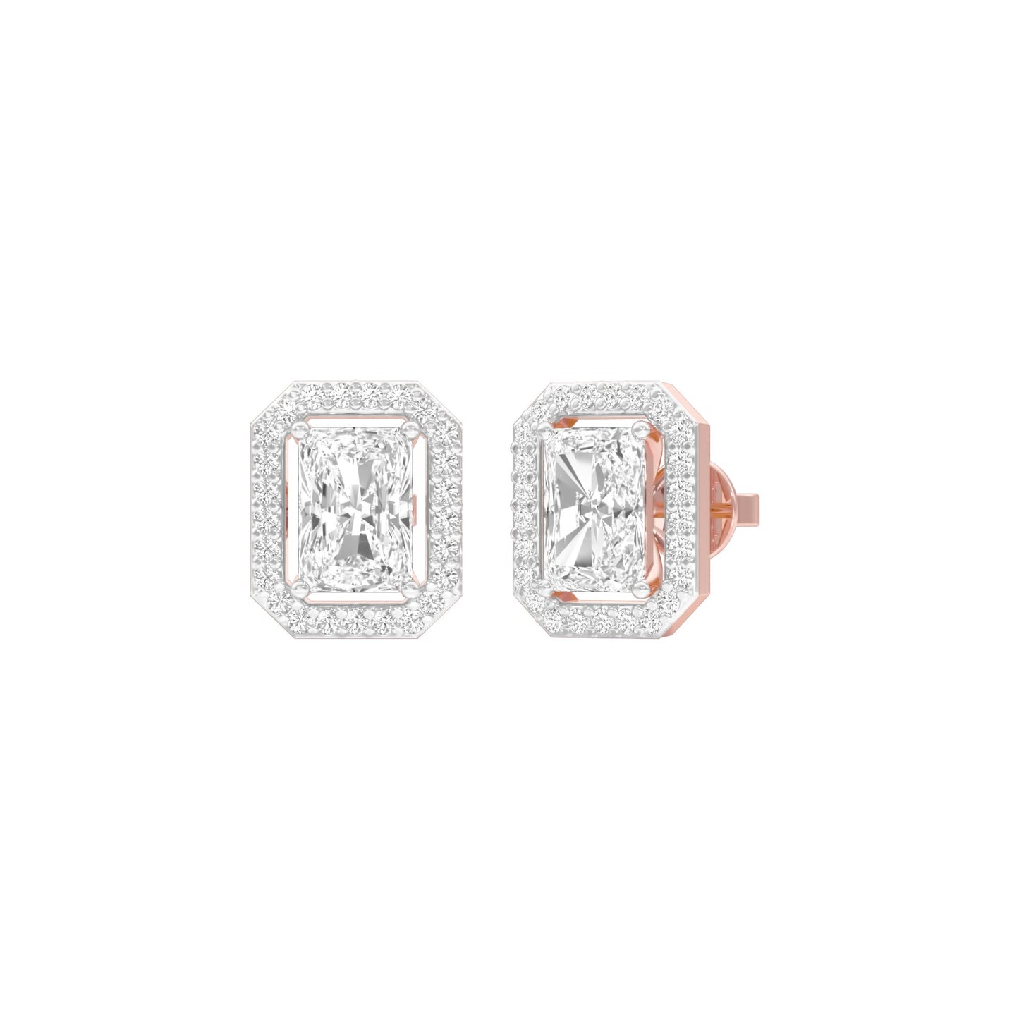 Crush Cuts Diamond Stud Earrings 18 KT / Rose Gold