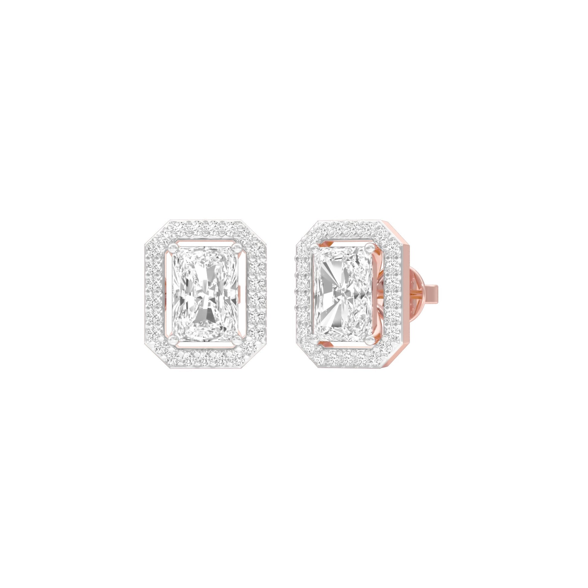 Crush Cuts Diamond Stud Earrings 18 KT / Rose Gold