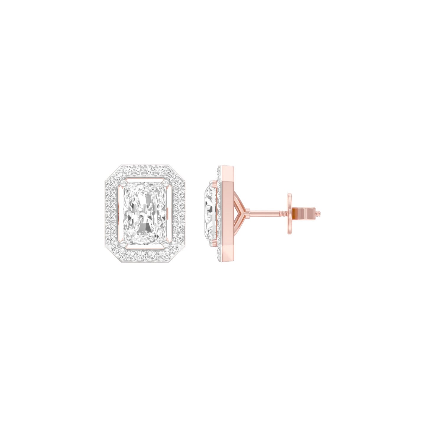 Crush Cuts Diamond Stud Earrings 18 KT / Rose Gold