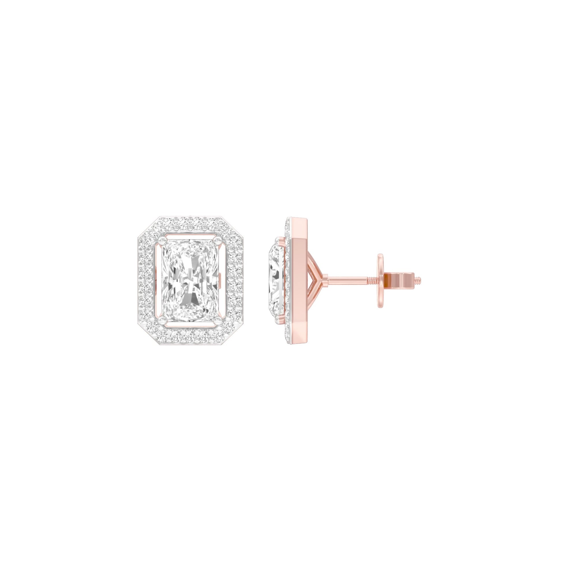 Crush Cuts Diamond Stud Earrings 18 KT / Rose Gold