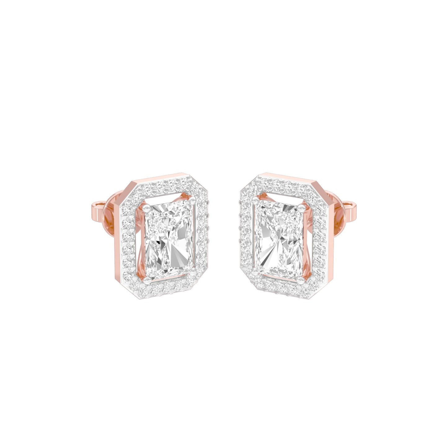 Crush Cuts Diamond Stud Earrings 18 KT / Rose Gold
