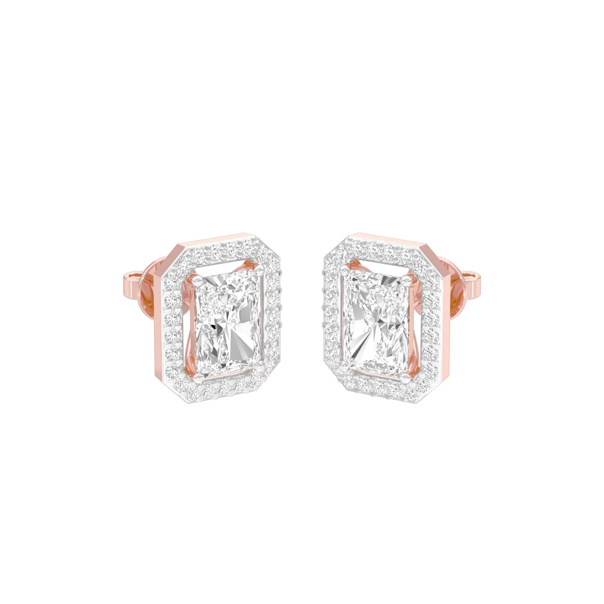 Crush Cuts Diamond Stud Earrings 18 KT / Rose Gold