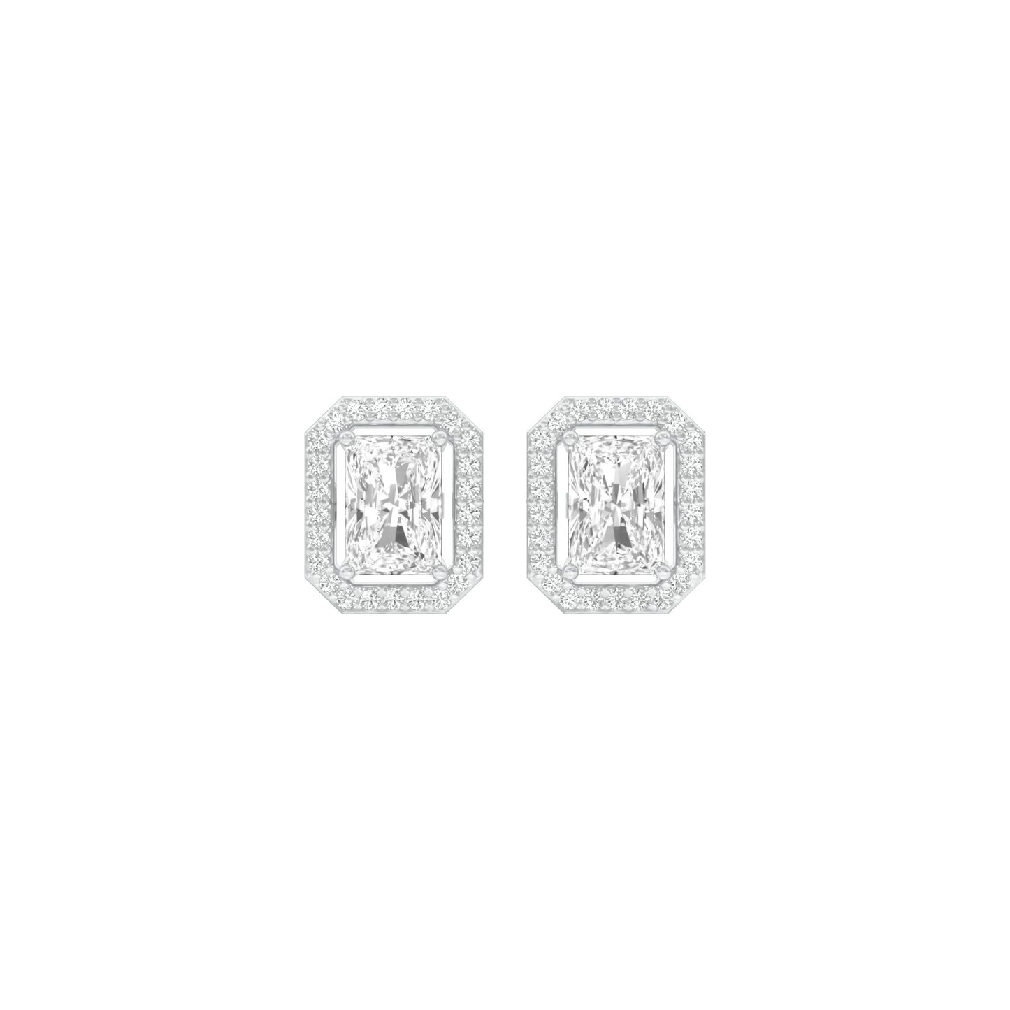 Crush Cuts Diamond Stud Earrings 18 KT / White Gold