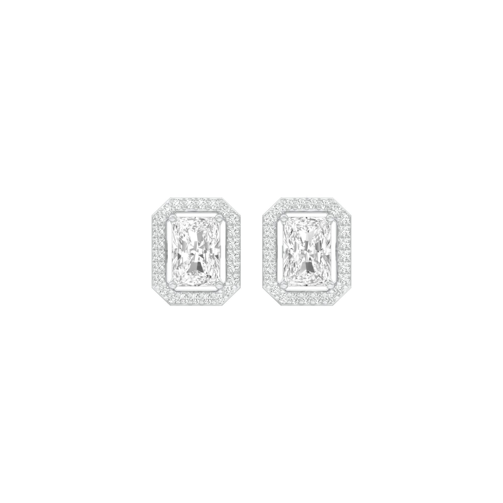 Crush Cuts Diamond Stud Earrings 18 KT / White Gold