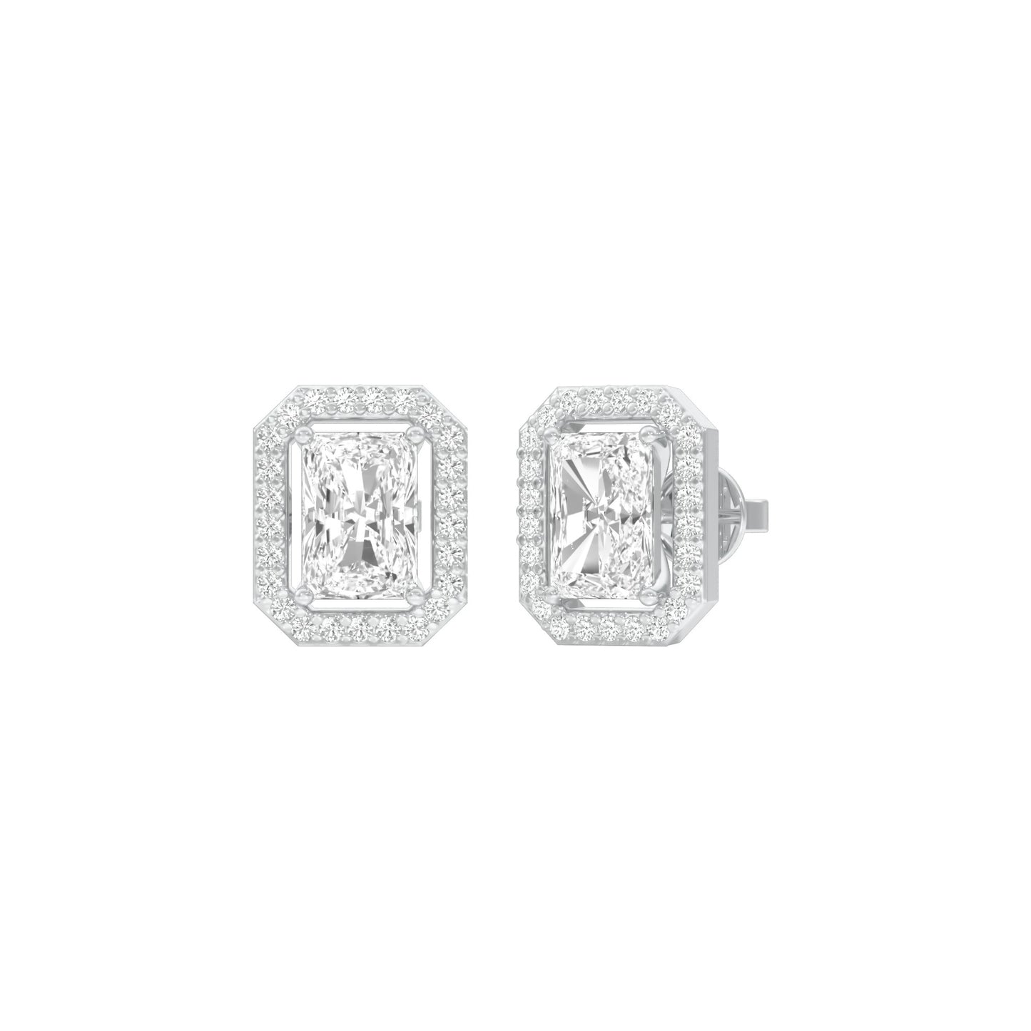 Crush Cuts Diamond Stud Earrings 18 KT / White Gold