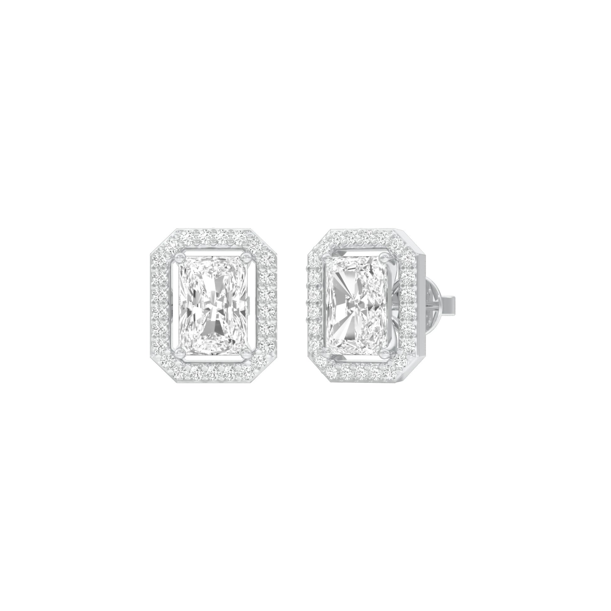 Crush Cuts Diamond Stud Earrings 18 KT / White Gold