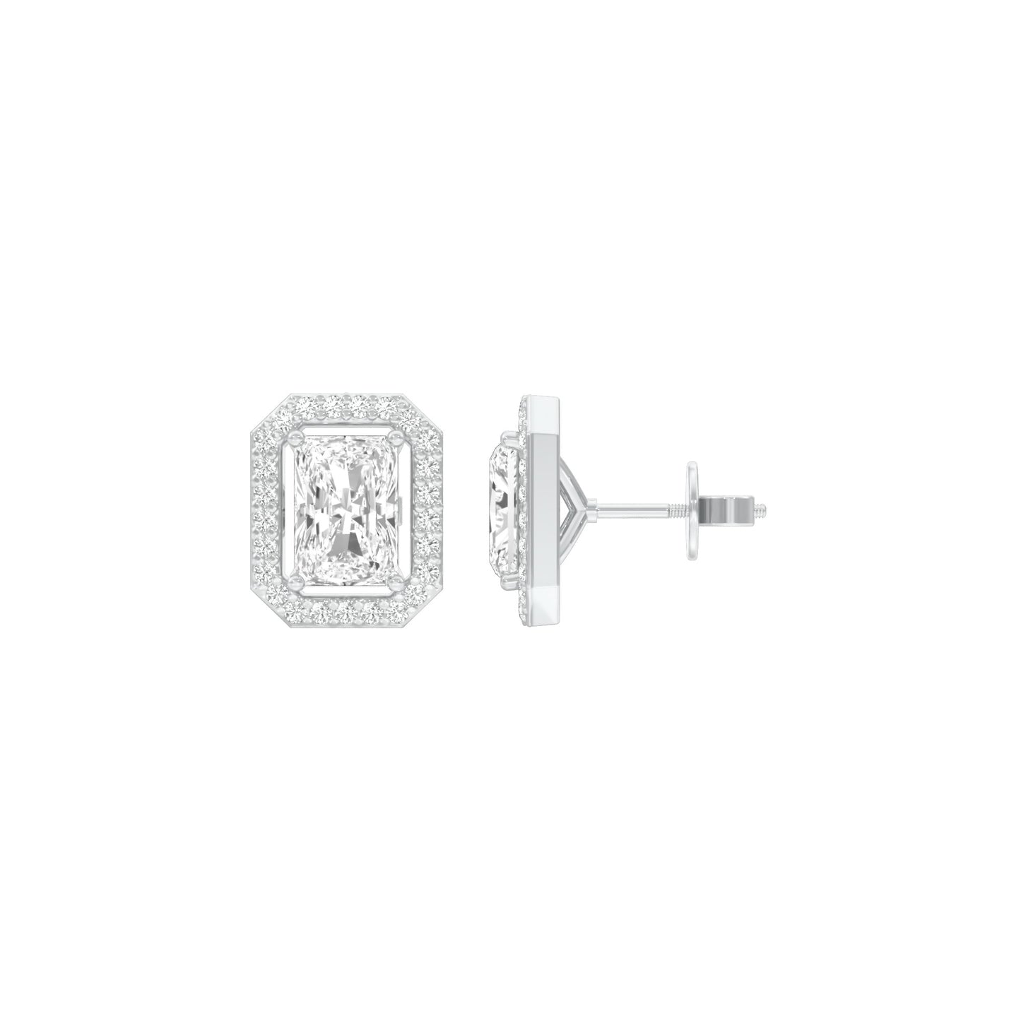 Crush Cuts Diamond Stud Earrings 18 KT / White Gold