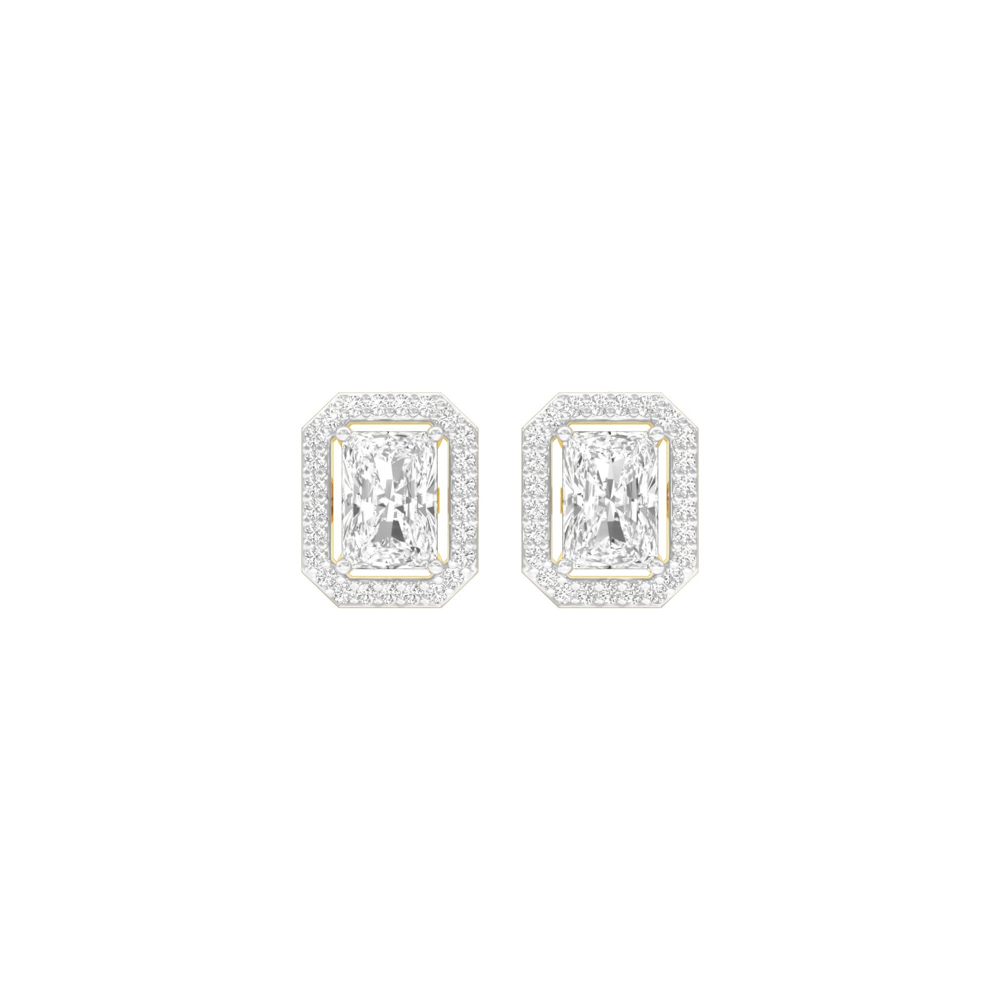 Crush Cuts Diamond Stud Earrings 18 KT / Yellow Gold