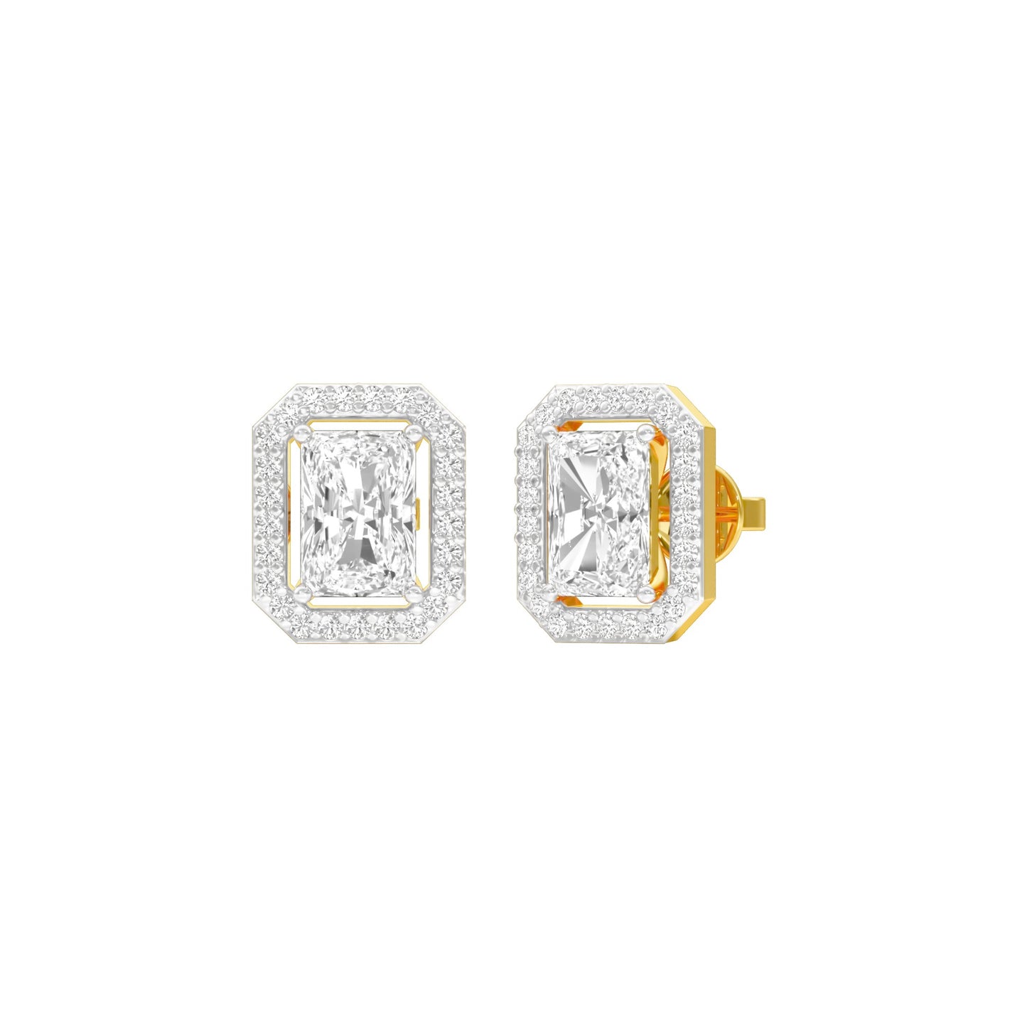 Crush Cuts Diamond Stud Earrings 18 KT / Yellow Gold