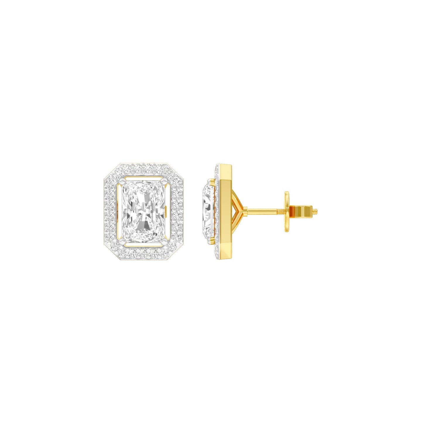 Crush Cuts Diamond Stud Earrings 18 KT / Yellow Gold