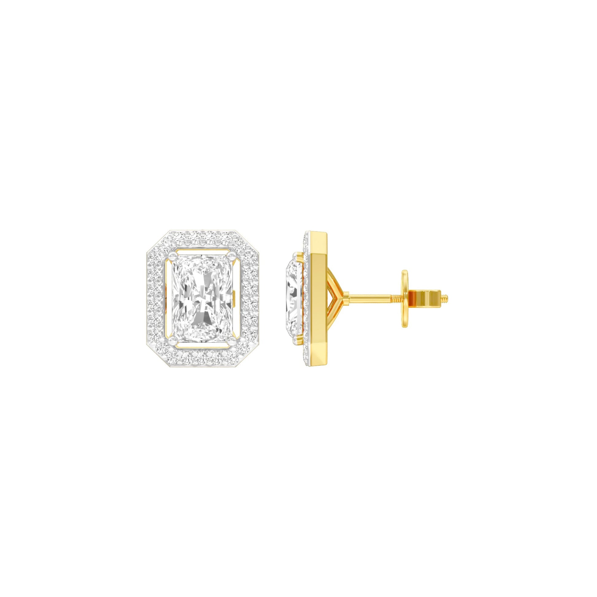 Crush Cuts Diamond Stud Earrings 18 KT / Yellow Gold