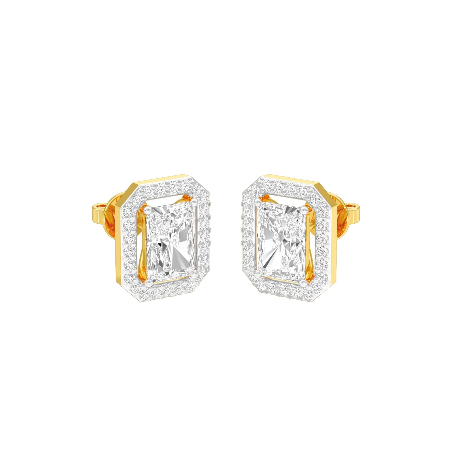 Crush Cuts Diamond Stud Earrings 18 KT / Yellow Gold
