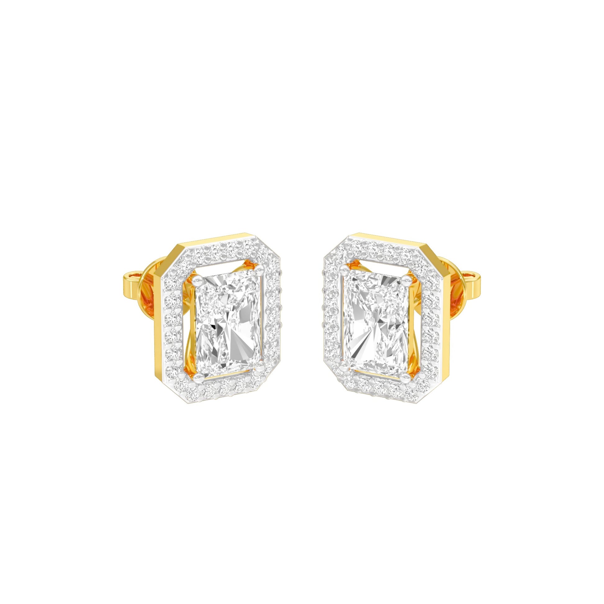 Crush Cuts Diamond Stud Earrings 18 KT / Yellow Gold