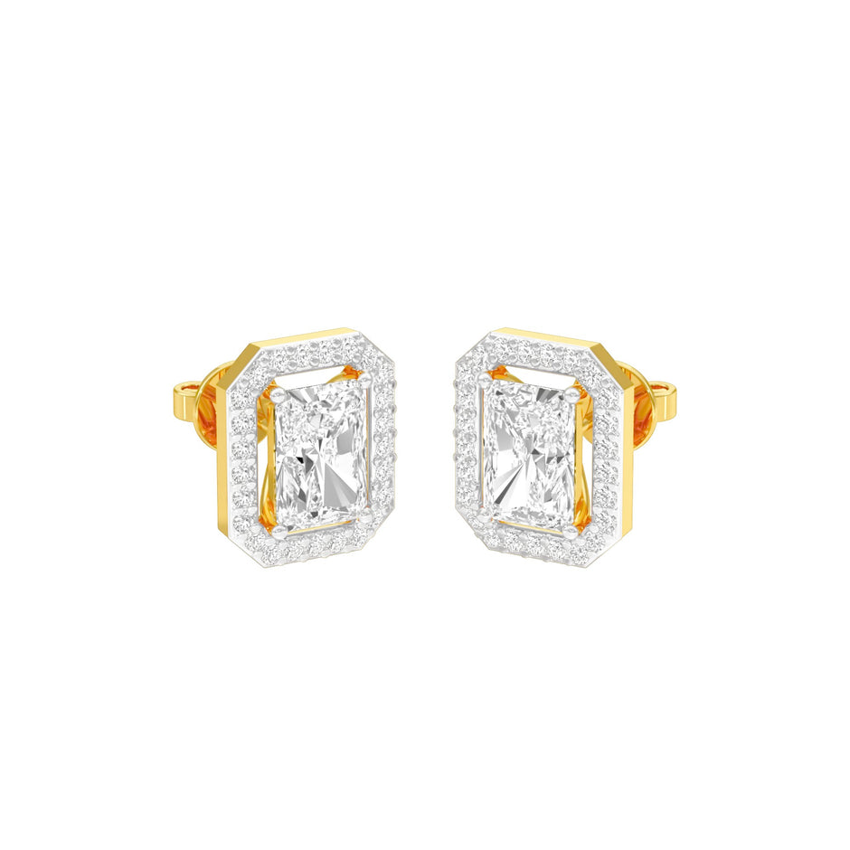 Crush Cuts Diamond Stud Earrings 18 KT / Yellow Gold
