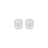 Emerald Window Diamond Stud Earrings 18 KT / Rose Gold