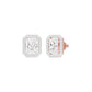 Emerald Window Diamond Stud Earrings