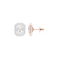 Emerald Window Diamond Stud Earrings