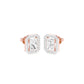 Emerald Window Diamond Stud Earrings