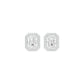 Emerald Window Diamond Stud Earrings 18 KT / White Gold