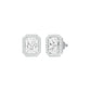 Emerald Window Diamond Stud Earrings