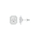 Emerald Window Diamond Stud Earrings 18 KT / White Gold