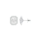 Emerald Window Diamond Stud Earrings