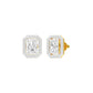 Emerald Window Diamond Stud Earrings 18 KT / Yellow Gold