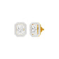 Emerald Window Diamond Stud Earrings