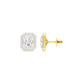 Emerald Window Diamond Stud Earrings 18 KT / Yellow Gold