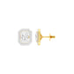 Emerald Window Diamond Stud Earrings