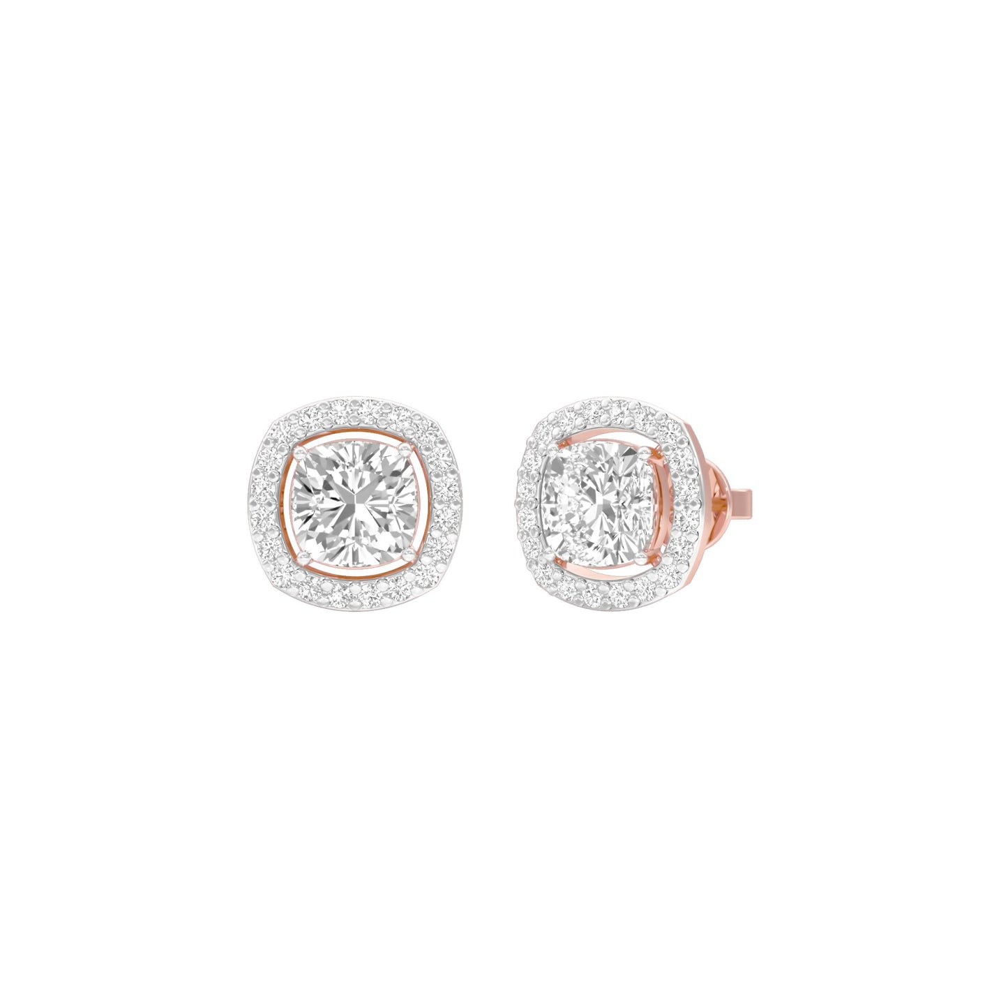 Little Luxe Diamond Stud Earrings 18 KT / Rose Gold