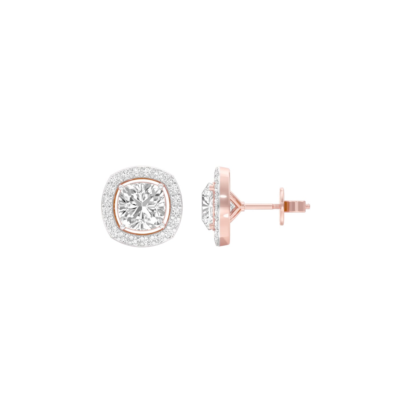 Little Luxe Diamond Stud Earrings 18 KT / Rose Gold