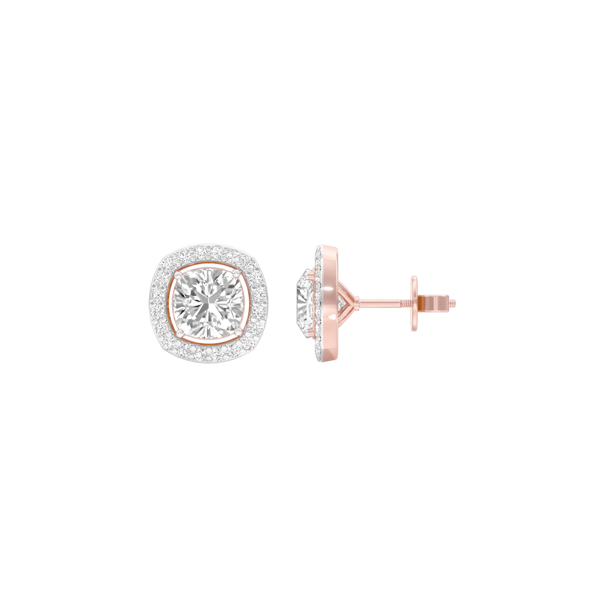 Little Luxe Diamond Stud Earrings 18 KT / Rose Gold