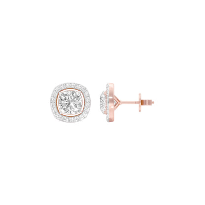 Little Luxe Diamond Stud Earrings 18 KT / Rose Gold