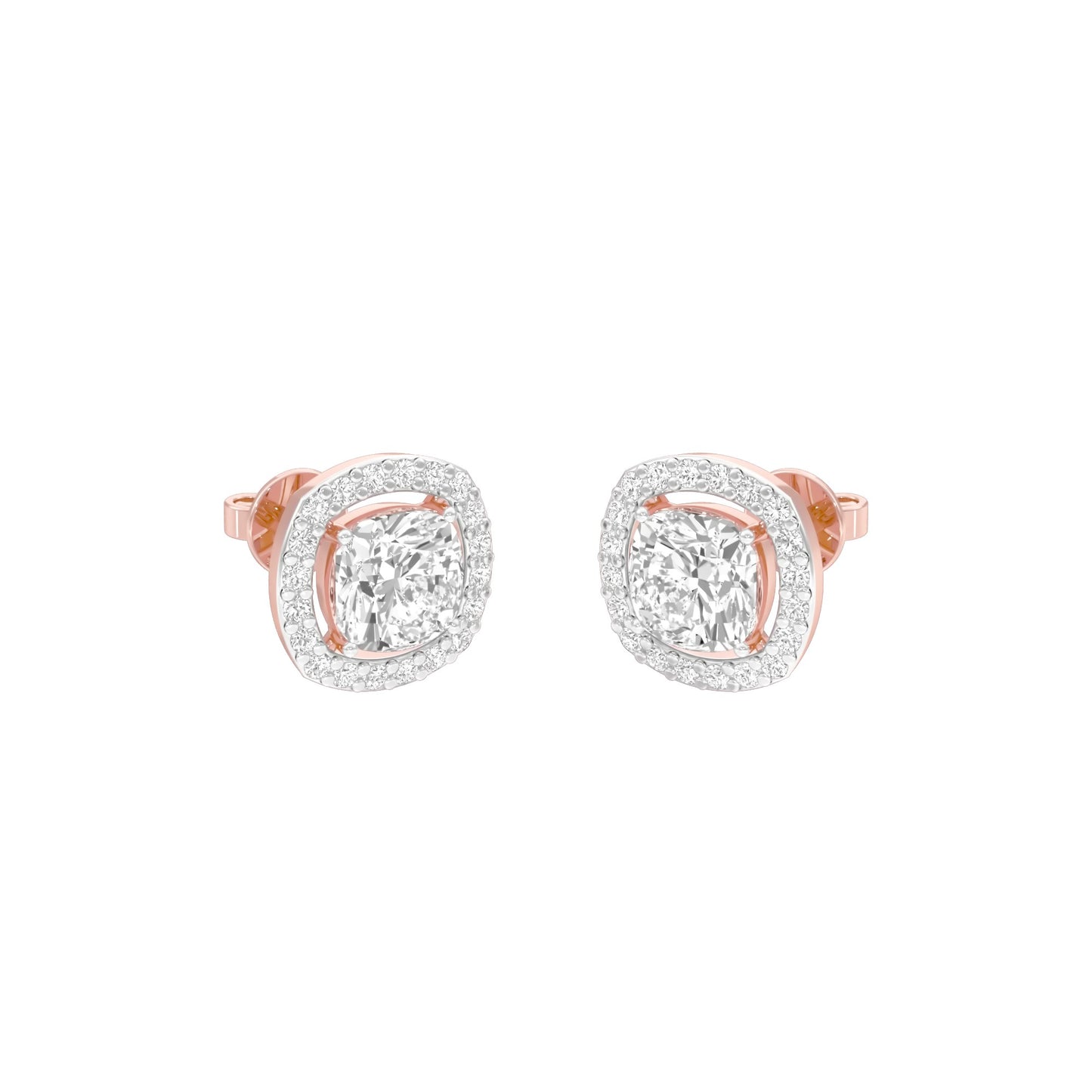 Little Luxe Diamond Stud Earrings 18 KT / Rose Gold