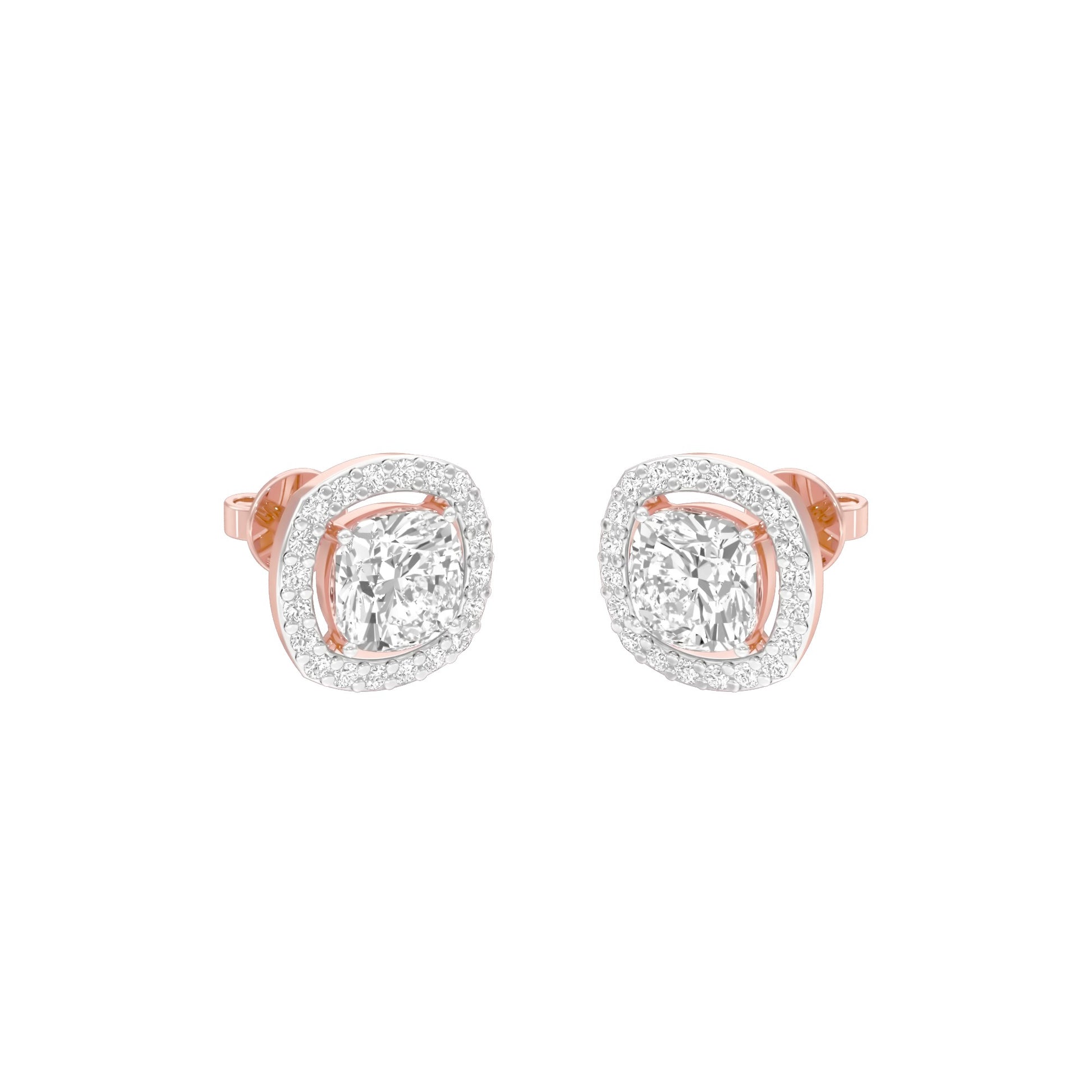 Little Luxe Diamond Stud Earrings 18 KT / Rose Gold