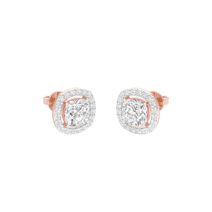 Little Luxe Diamond Stud Earrings 18 KT / Rose Gold