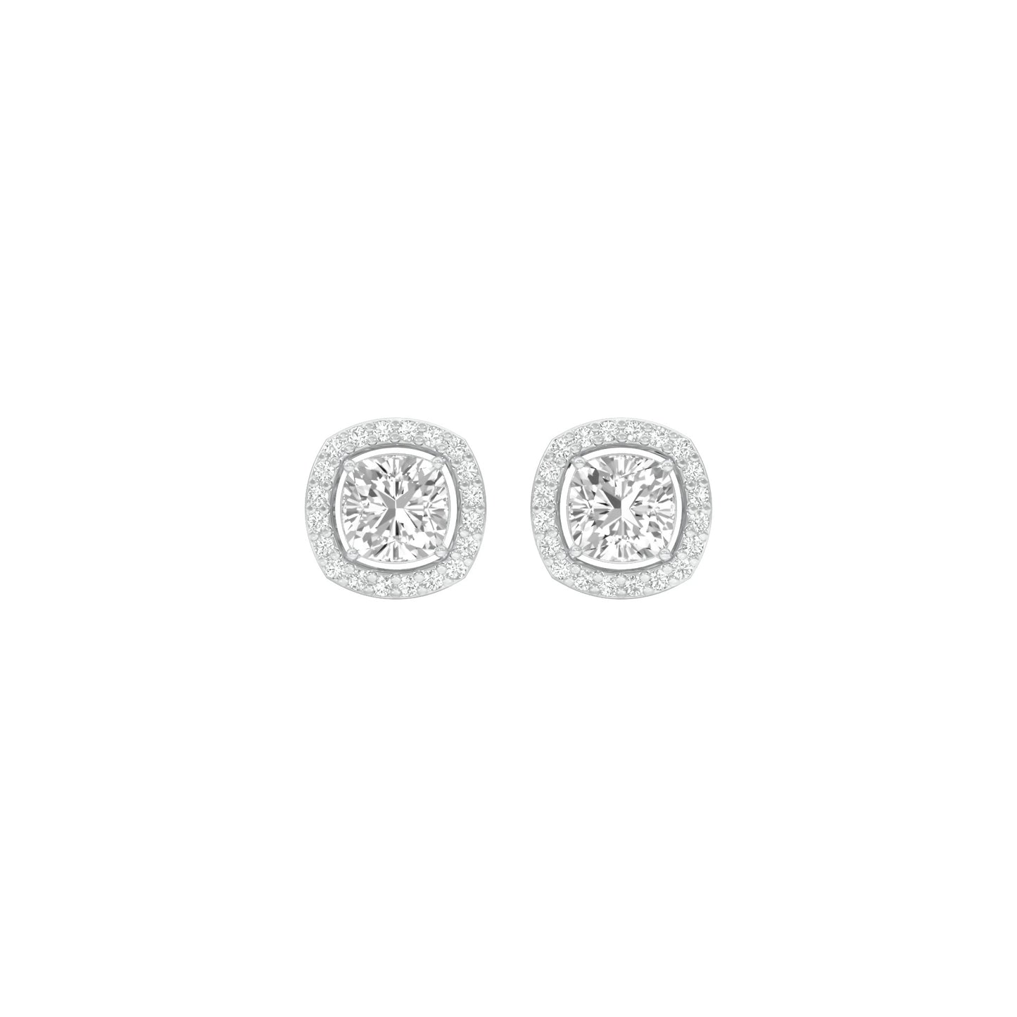 Little Luxe Diamond Stud Earrings 18 KT / White Gold
