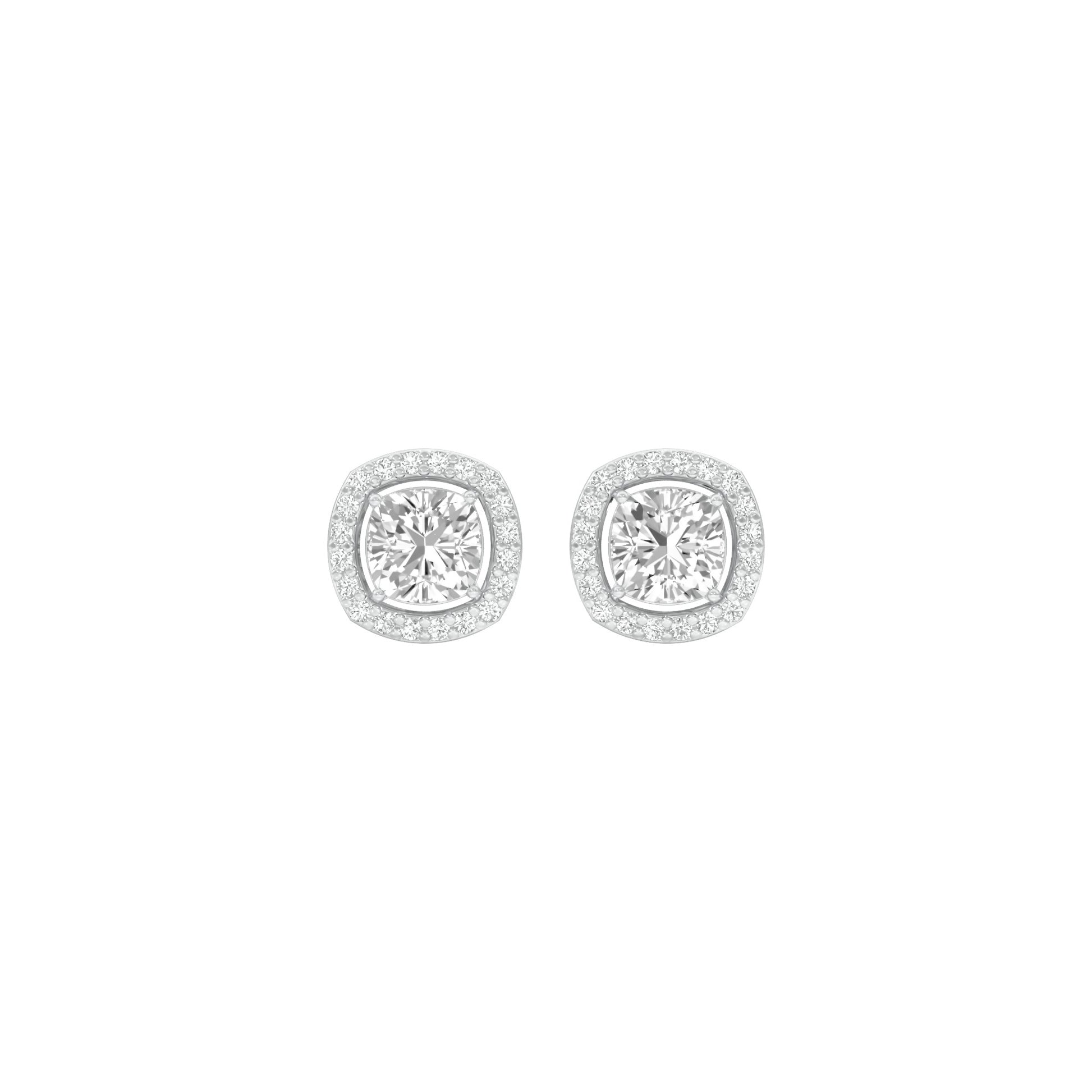 Little Luxe Diamond Stud Earrings 18 KT / White Gold