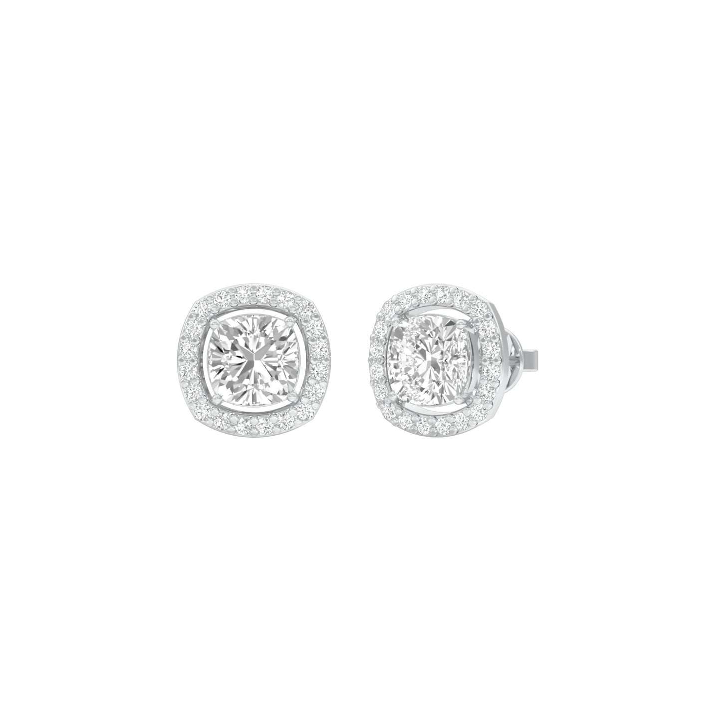 Little Luxe Diamond Stud Earrings 18 KT / White Gold