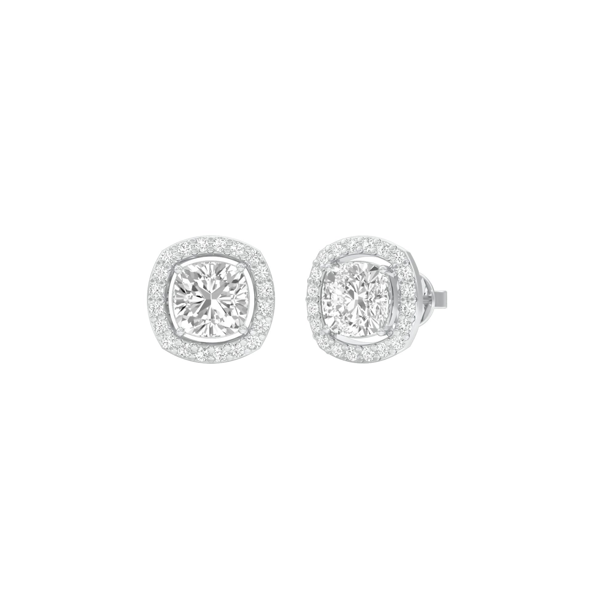 Little Luxe Diamond Stud Earrings 18 KT / White Gold