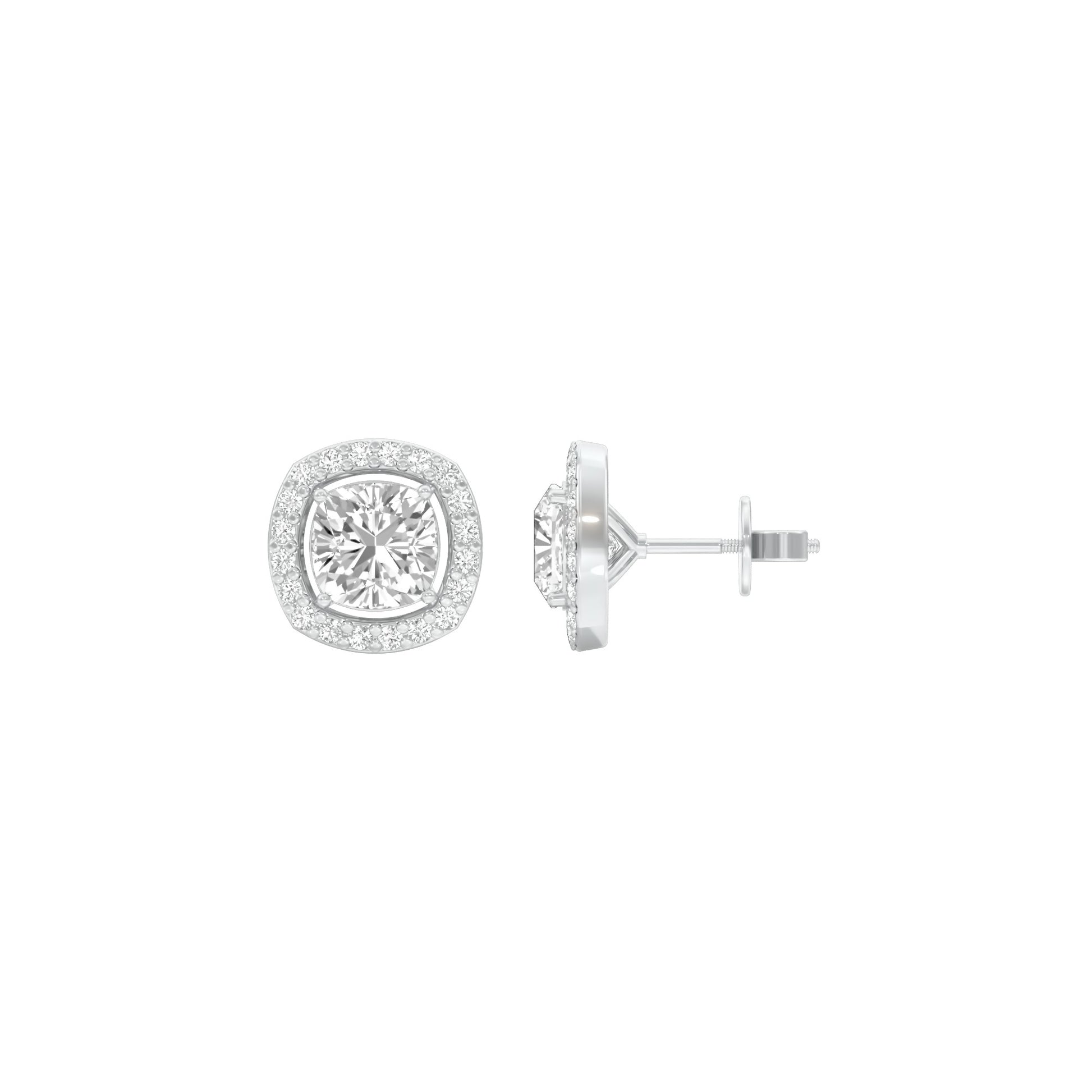 Little Luxe Diamond Stud Earrings 18 KT / White Gold