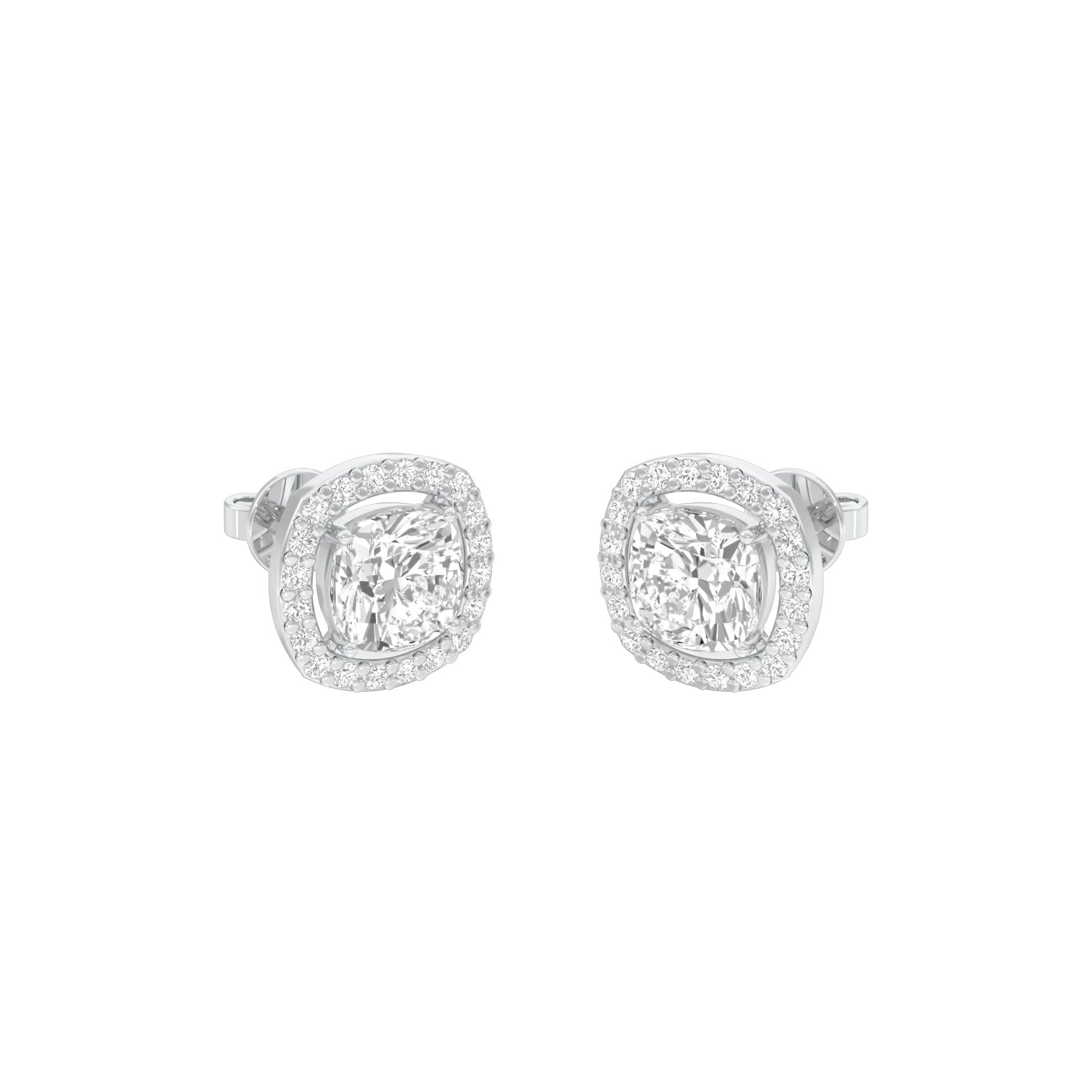 Little Luxe Diamond Stud Earrings 18 KT / White Gold