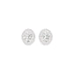 Tiny Oval Halo Diamond Stud Earrings 18 KT / Rose Gold