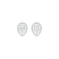 Tiny Flame Diamond Stud Earrings 18 KT / White Gold