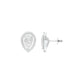 Tiny Flame Diamond Stud Earrings 18 KT / White Gold