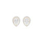 Tiny Flame Diamond Stud Earrings 18 KT / Yellow Gold