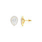 Tiny Flame Diamond Stud Earrings 18 KT / Yellow Gold